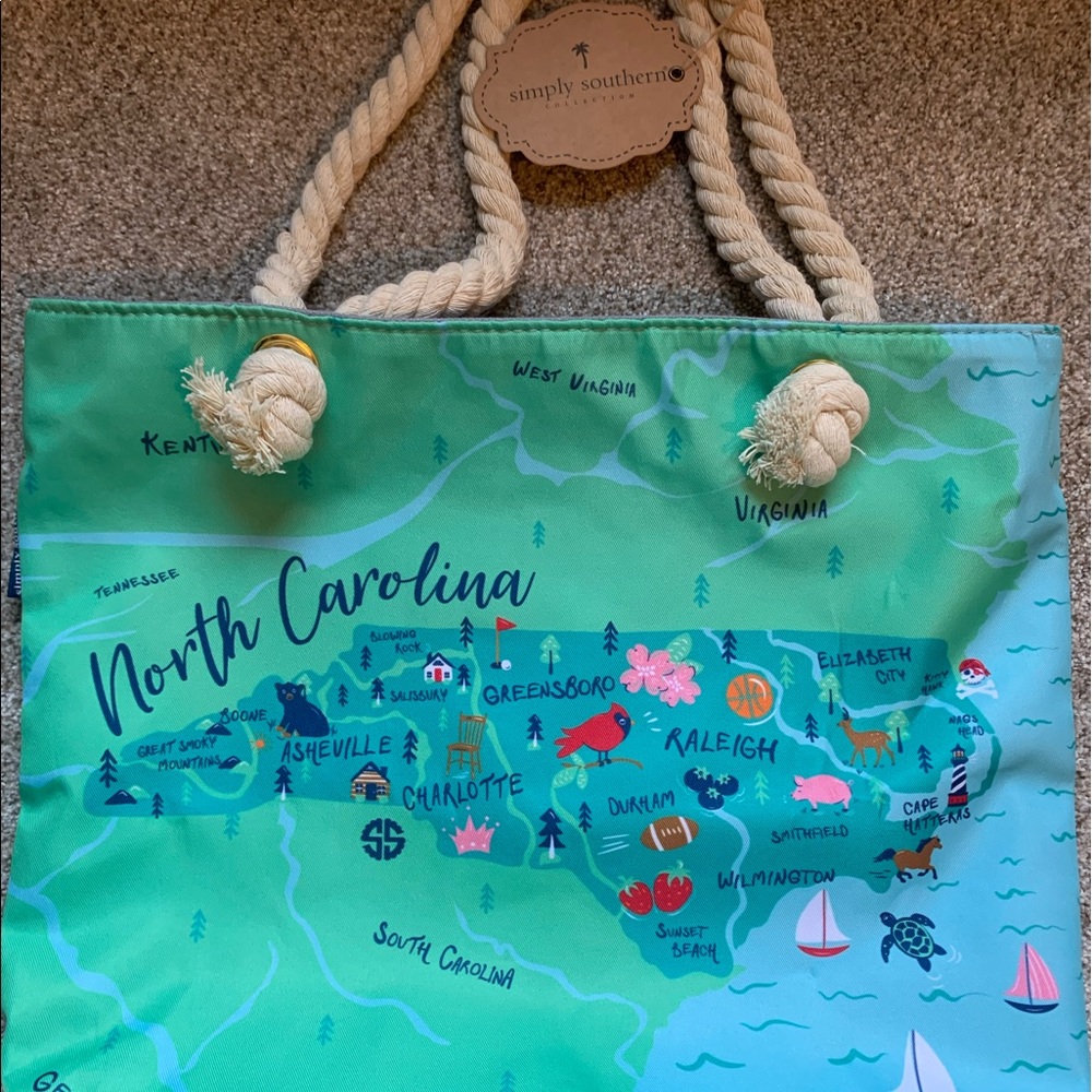 Simply Southern NC canvas bag BNWT